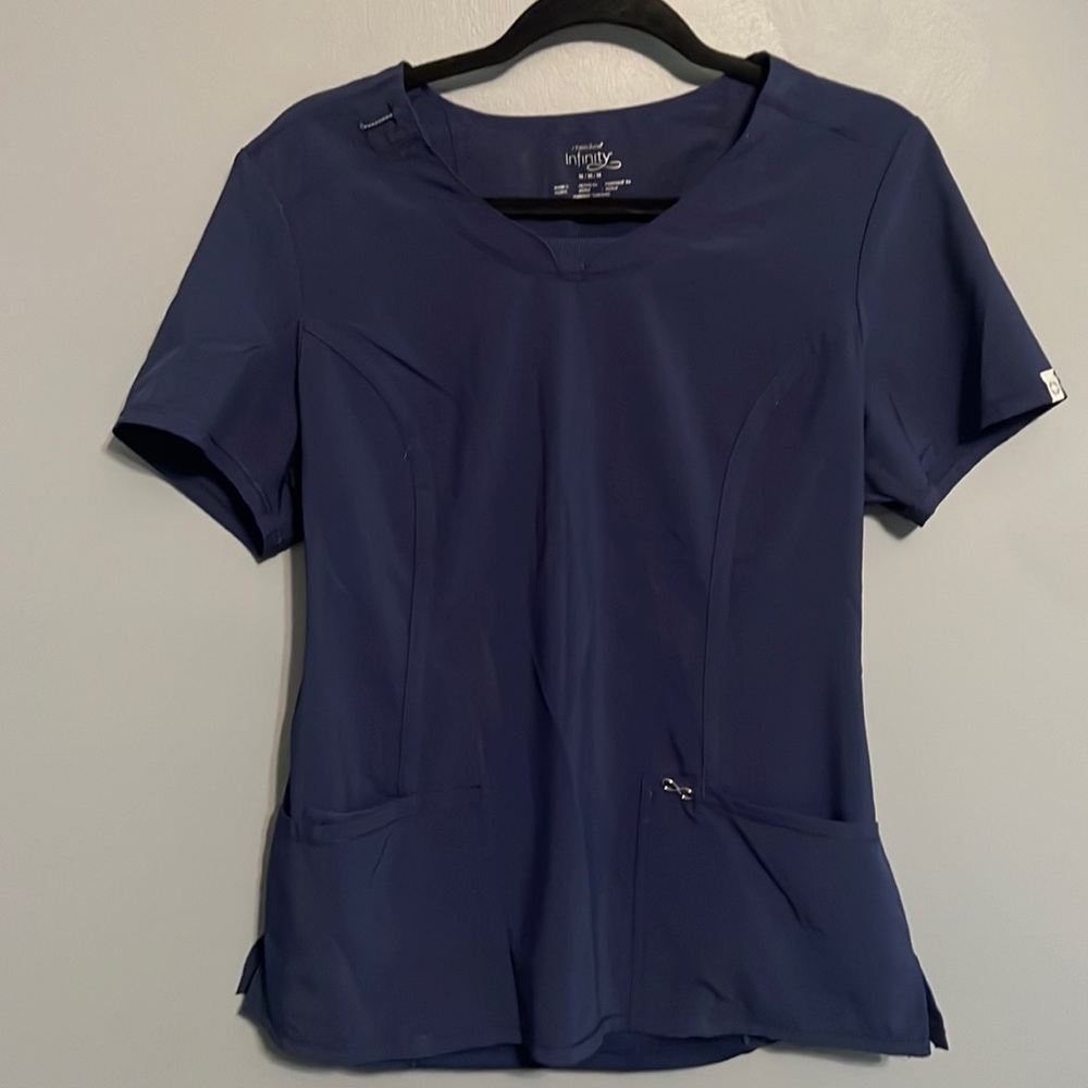 Cherokee infinity navy blue scrub top